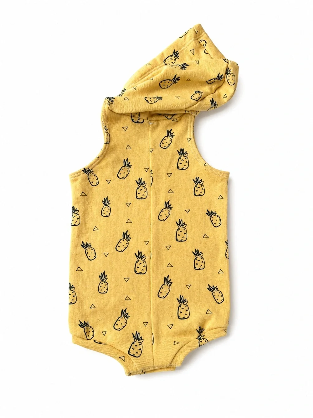 Lulu and Roo Handmade Pineapple Hooded Romper 3–6M EUC Bamboo